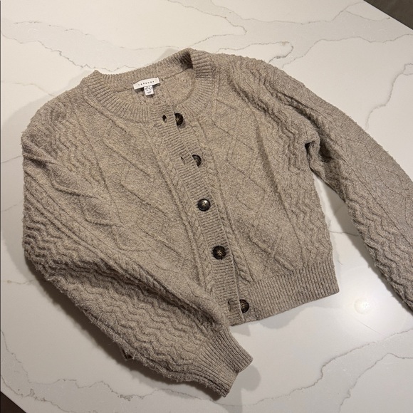Topshop Women's Cream Cable Knit Sweater - Picture 4 of 8
